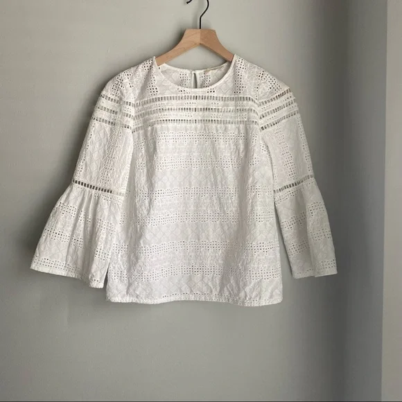 BA&SH Lace Blouse White Gianna Blouse - Picture 1 of 8